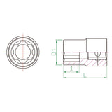 KING TONY Profi-Werkzeuge - 1/2" 6-Kant Steckschlüssel-Set 9AW4901