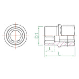 KING TONY Profi-Werkzeuge - 1/2" 6-Kant Steckschlüssel-Einsatz - TOYOTA 9AW4911