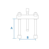 KING TONY Profi-Werkzeuge - Abziehvorrichtung, 2-armig, Feingewinde - 46-140 mm 9BA1103S