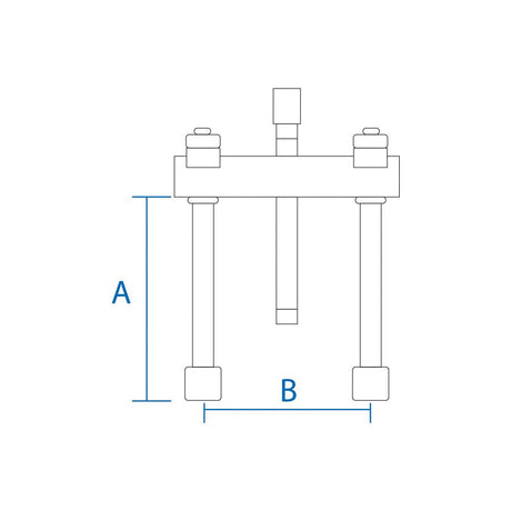 KING TONY Profi-Werkzeuge - Abziehvorrichtung, 2-armig, Feingewinde - 46-140 mm 9BA1103S