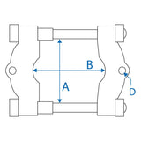 KING TONY Profi-Werkzeuge - Trennvorrichtung für Träger 9BA1202A Serie - 55 mm 9BA1202A