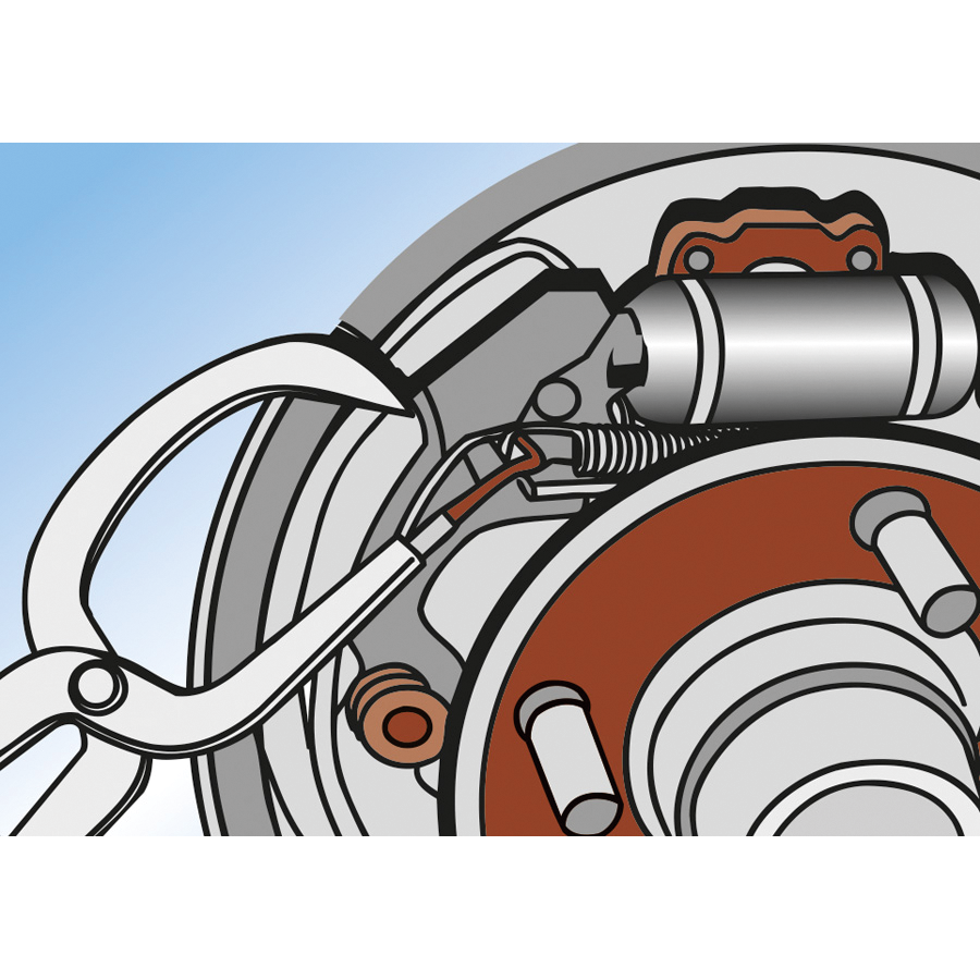 KING TONY Profi-Werkzeuge - HGV Bremsfederzange für Trommelbremsen 9BC124