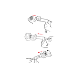 KING TONY Profi-Werkzeuge - Bremskolbenrücksteller-Set, pneumatisch "slim" - 18 tlg. 9BC251