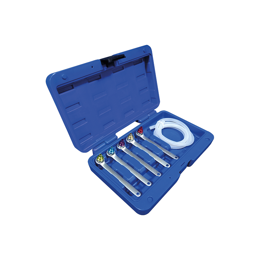 KING TONY Profi-Werkzeuge - Schlüsselsatz für Bremsenentlüftung, 6-teilig 9BC5001MR