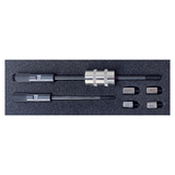 KING TONY Profi-Werkzeuge - Gewindestiftabzieher mit Stange und 4 Adaptern 9BE1950