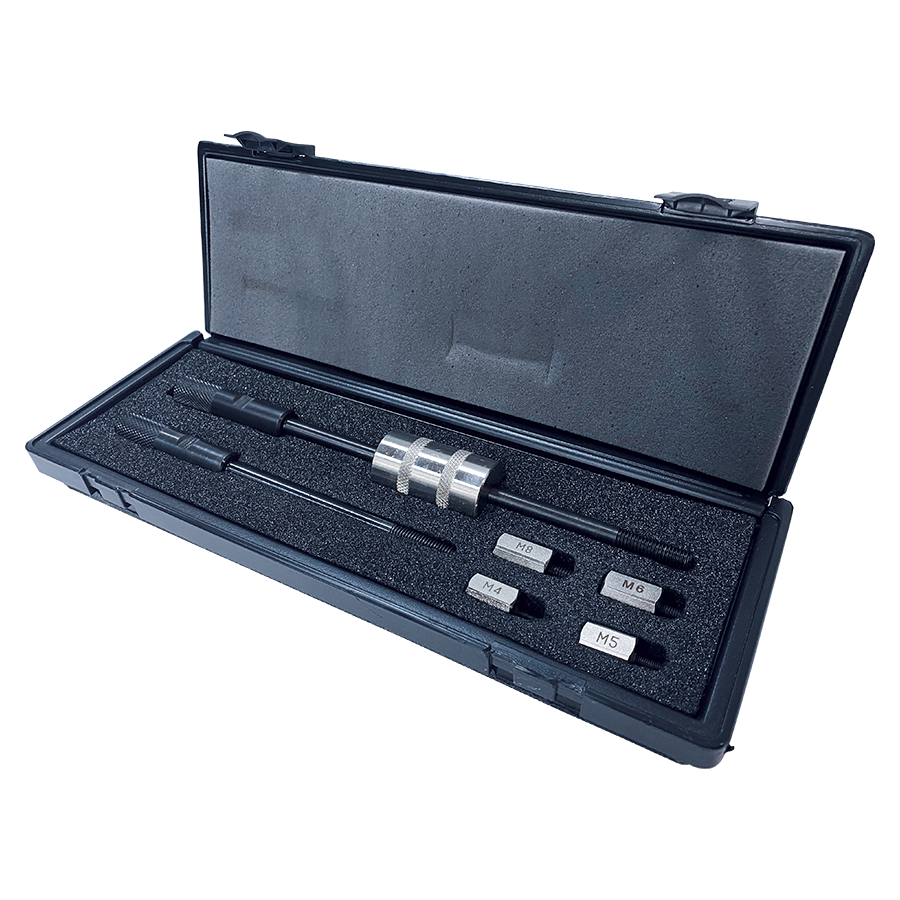 KING TONY Profi-Werkzeuge - Gewindestiftabzieher mit Stange und 4 Adaptern 9BE1950