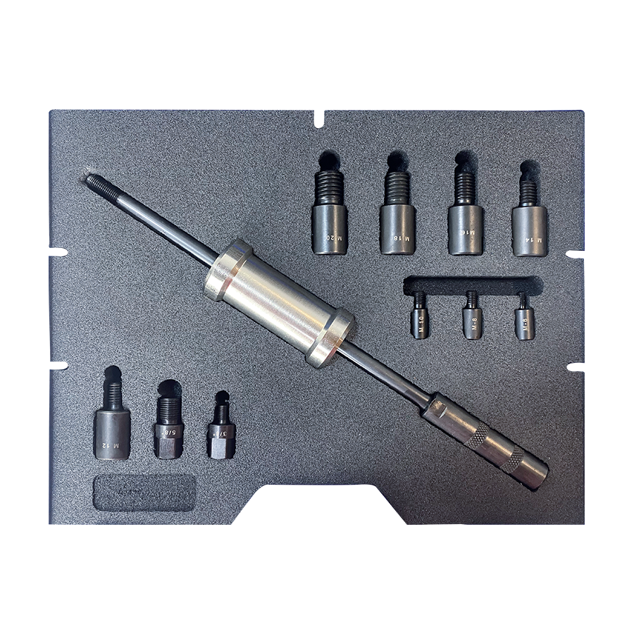 KING TONY Profi-Werkzeuge - Gewindestiftabzieher mit Stange und 10 Adaptern 9BE1960