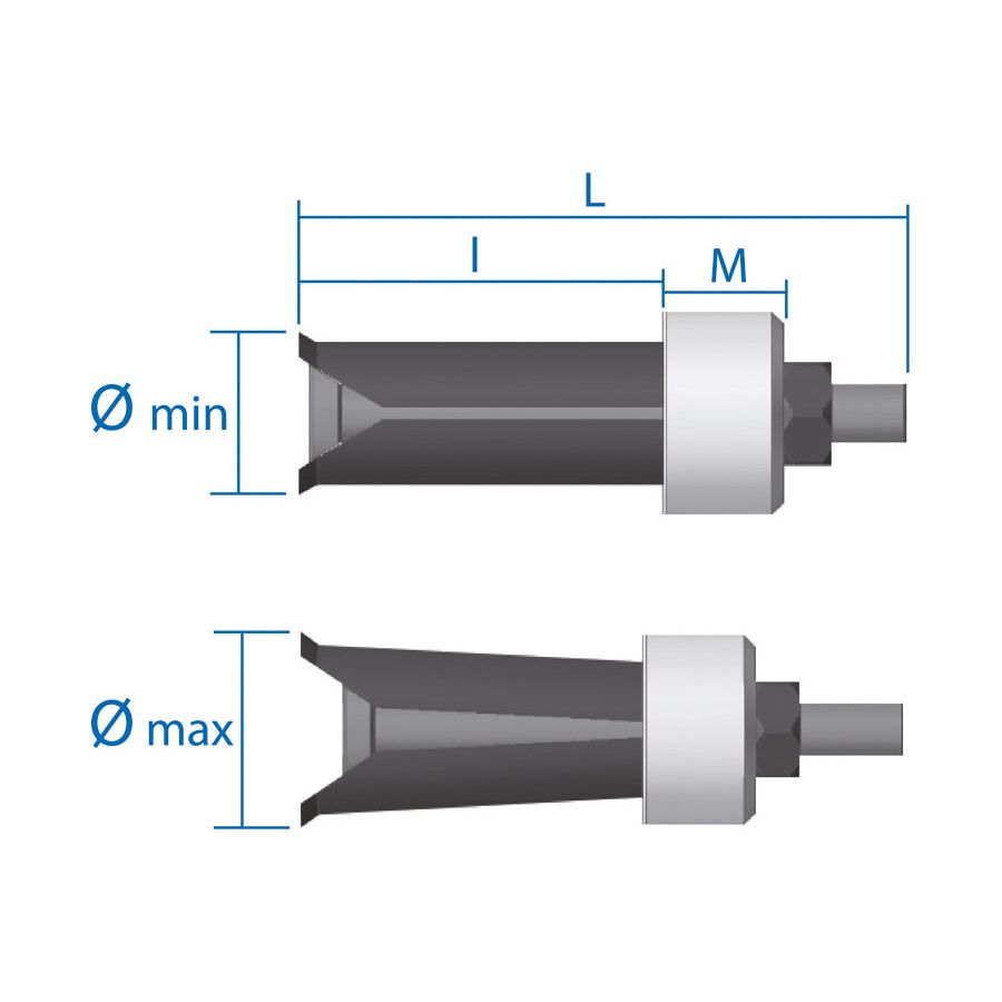 KING TONY Profi-Werkzeuge - Kompletter Spannzangen-Abzieher - 30 mm 9BE4330