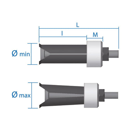 KING TONY Profi-Werkzeuge - Kompletter Spannzangen-Abzieher -55 mm 9BE4355