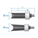 KING TONY Profi-Werkzeuge - Kompletter Spannzangen-Abzieher - 20 mm 9BE4320