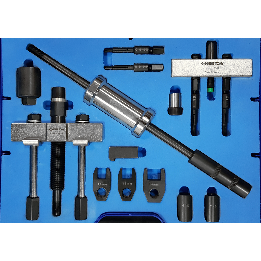 KING TONY Profi-Werkzeuge - Einspritzdüsen-Abzieherset - 14 tlg. 9BE5158