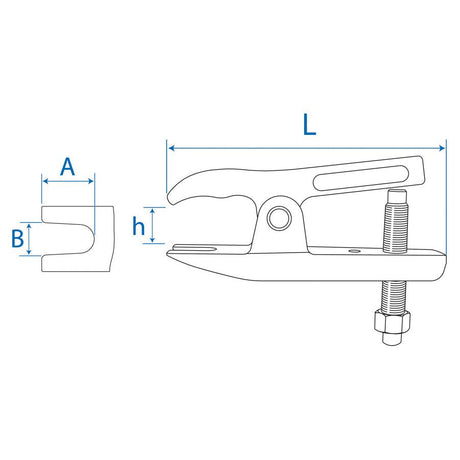 KING TONY Profi-Werkzeuge - Kugellager-Abzieher auf Trägerschiene - 22 mm 9BE5681
