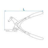 KING TONY Profi-Werkzeuge - Auspuffgummi-Lösezange 9BP11
