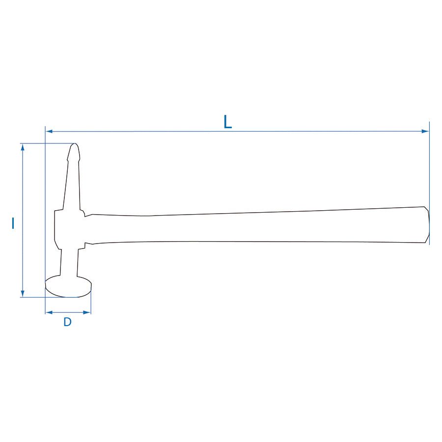 KING TONY Profi-Werkzeuge - Form Hammer zum Glätten 9CF131