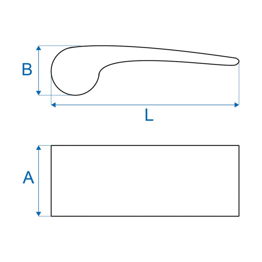 KING TONY Profi-Werkzeuge - Fäustel Kommaform 9CF220