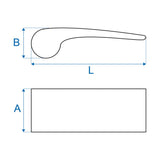 KING TONY Profi-Werkzeuge - Fäustel Kommaform 9CF220