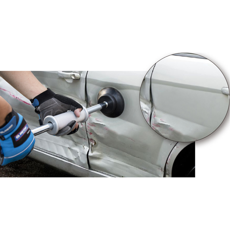 KING TONY Profi-Werkzeuge - Druckluft-Ausbeulhammer-Satz 2 auswechselbaren Saugtellern 9CH212