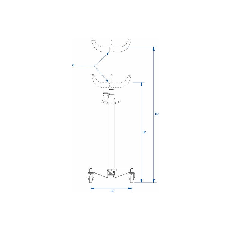 KING TONY Profi-Werkzeuge - Hydraulischer Wagenheber 300kg 9HYV3