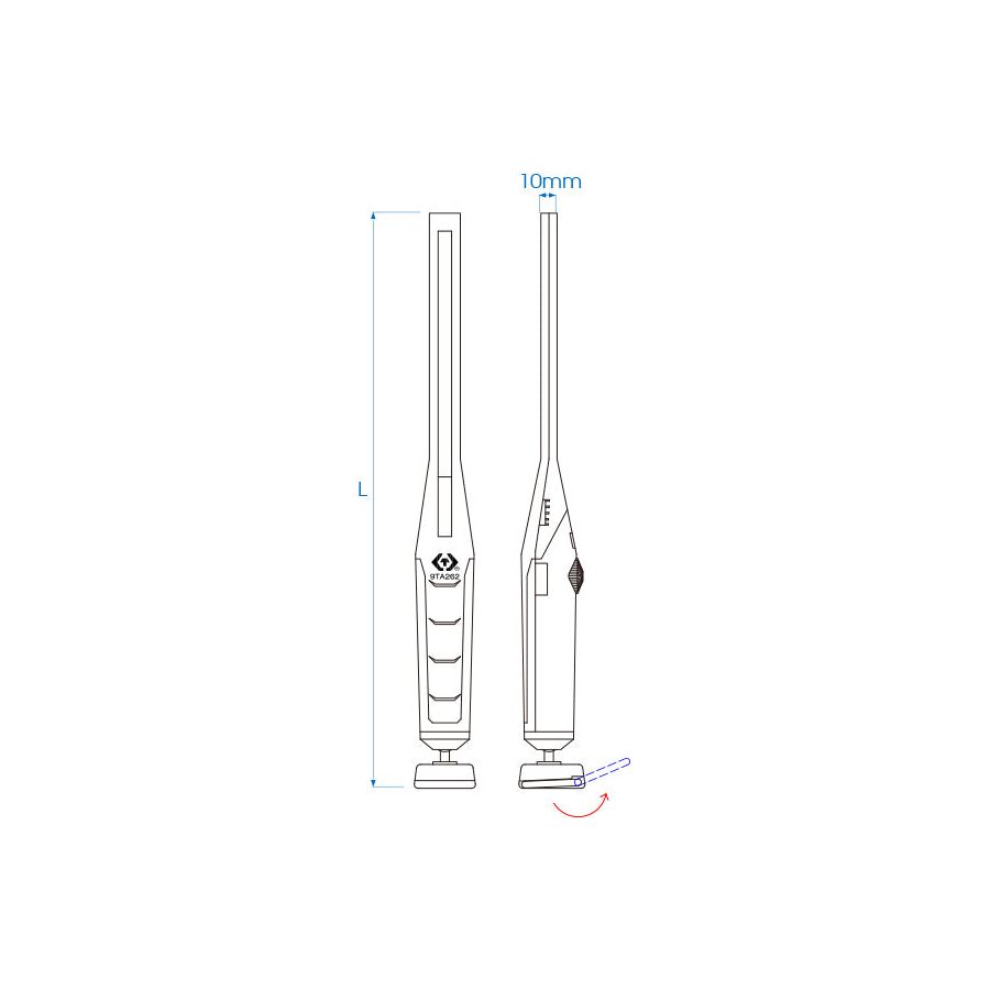 KING TONY Profi-Werkzeuge - LED-Inspektionslampe 7W COB mit magnetischer werkzeugHalter 9TA262AA