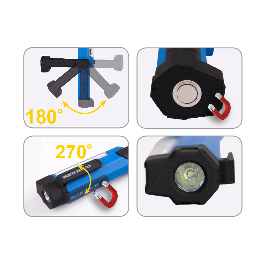 KING TONY Profi-Werkzeuge - LED-Inspektionslampe 1.5W COB - USB Kabel 9TA28A