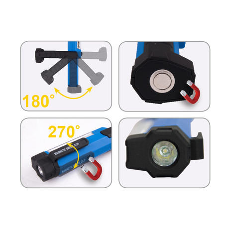 KING TONY Profi-Werkzeuge - LED-Inspektionslampe 1.5W COB - USB Kabel 9TA28A