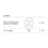 KING TONY Profi-Werkzeuge - LED-Strahler mit bluetooth 9TA46AA