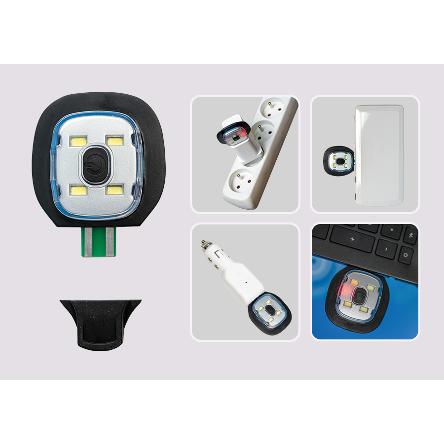 KING TONY Profi-Werkzeuge - Mütze mit integrierter LED-Stirnlampe - 2 LED 9TA561A