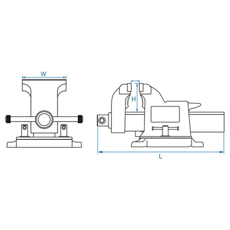 KING TONY Profi-Werkzeuge - Schraubstock mit Drehfunktion -  250 mm 9TZ1110
