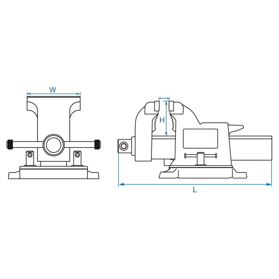 KING TONY Profi-Werkzeuge - Schraubstock mit Drehfunktion -  225mm 9TZ1108