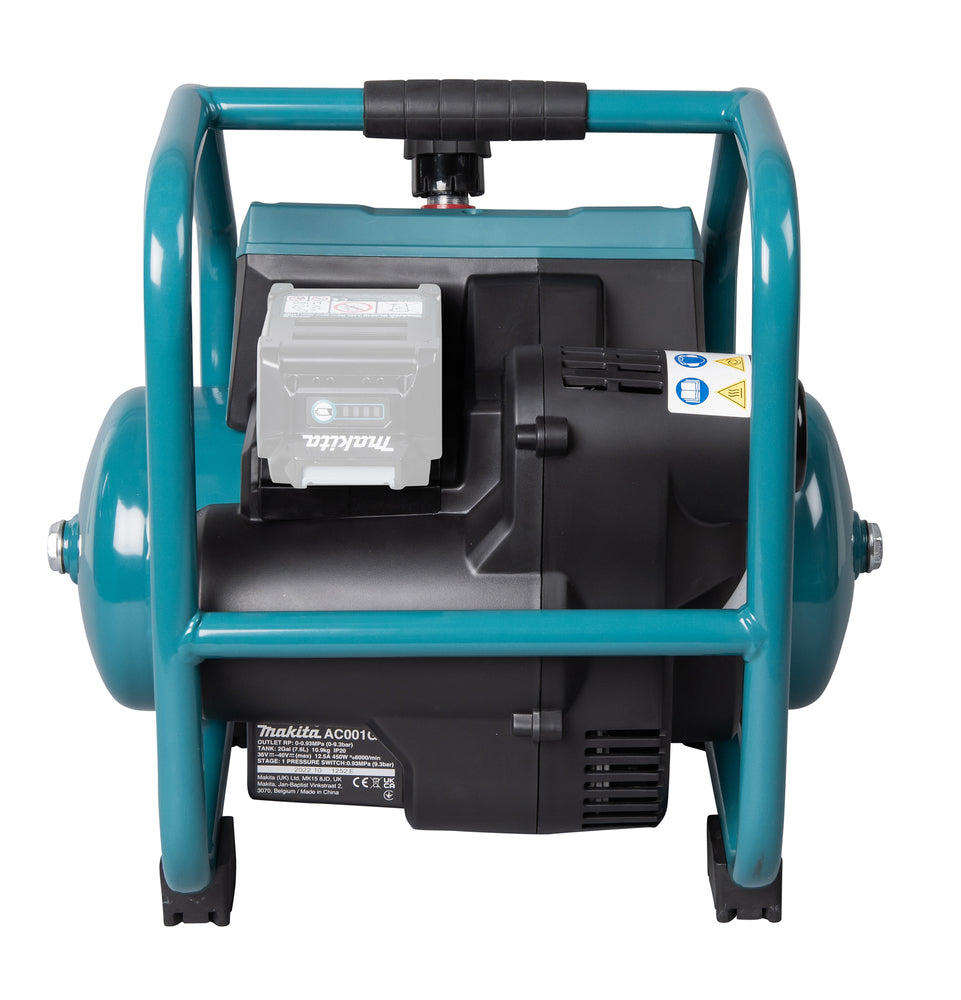 Makita Akku-Kompressor – bis 9,3 bar, ölfrei, leichter Transport & stabiler Rahmen - AC001GZ