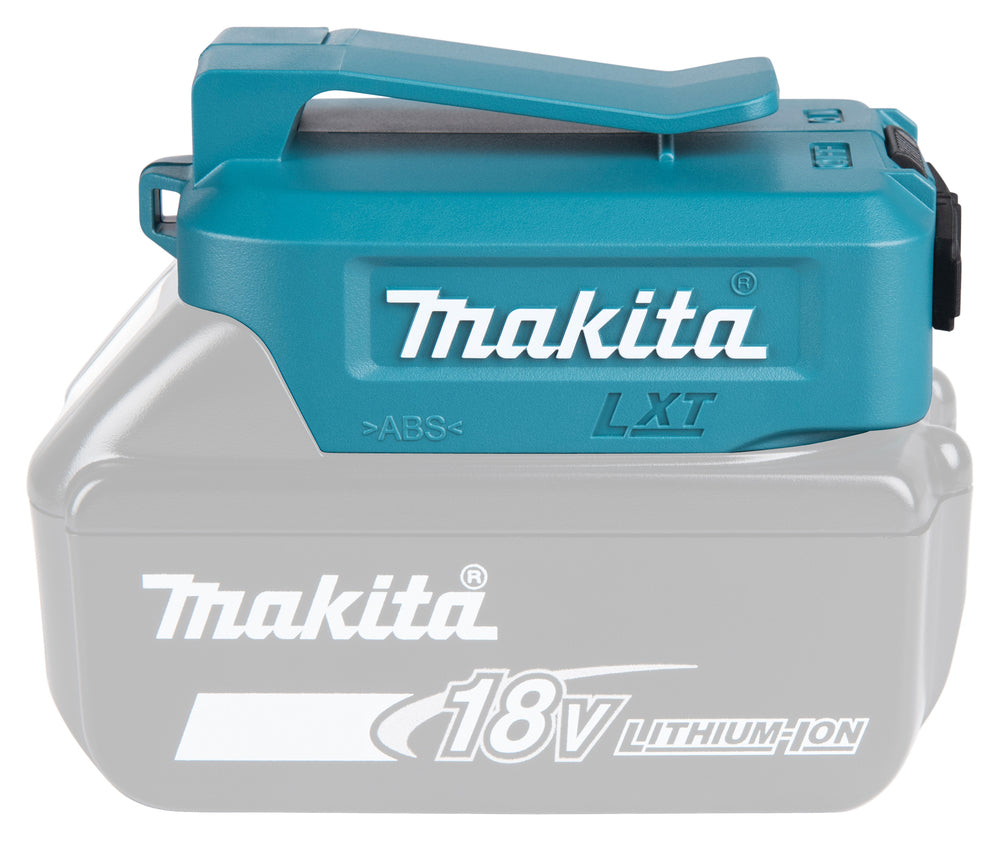 Makita Akku-USB Adapter | mit 2 USB-A Anschlüssen & Gürtelclip - DECADP05