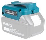 Makita Akku-USB Adapter | mit 2 USB-A Anschlüssen & Gürtelclip - DECADP05