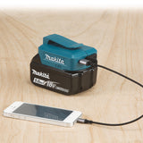 Makita Akku-USB Adapter | mit 2 USB-A Anschlüssen & Gürtelclip - DECADP05