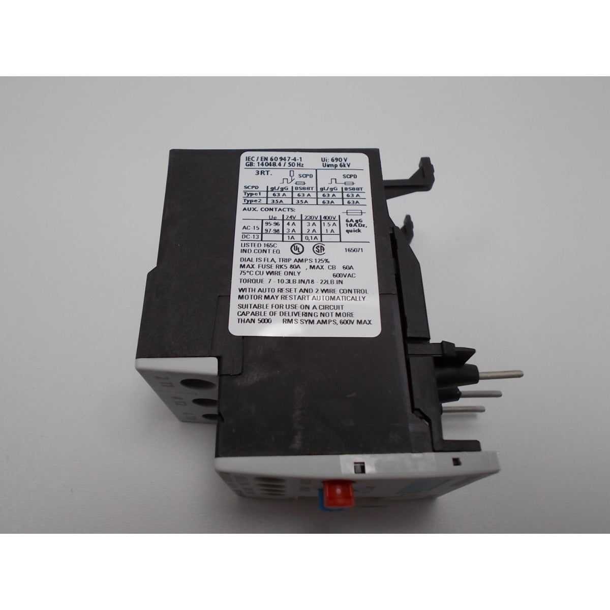 Aircraft Relais SIEMENS 3RU1126-4CB0 C008268000 / 17-22A - Art. 0008268000