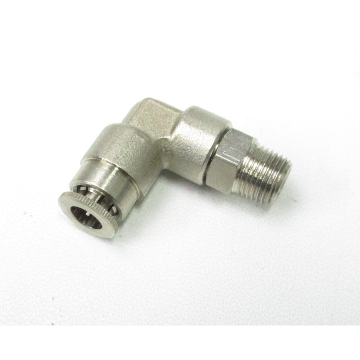 Aircraft Winkelsteckverschraubung R1/8, 6x4 für Ø6mm Leitung, Messing vernickelt - Art. 0011747100