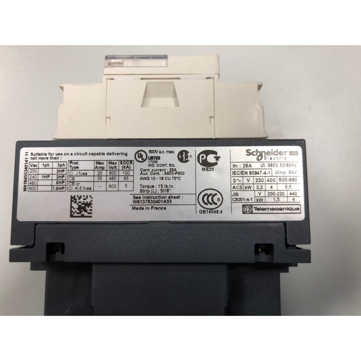 REHM Hauptschütz REHM 24V AC / 9A  4200053 / LC1D09 B7 SM-01004200053