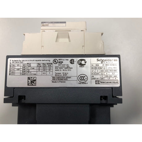 REHM Hauptschütz REHM 24V AC / 9A  4200053 / LC1D09 B7 SM-01004200053