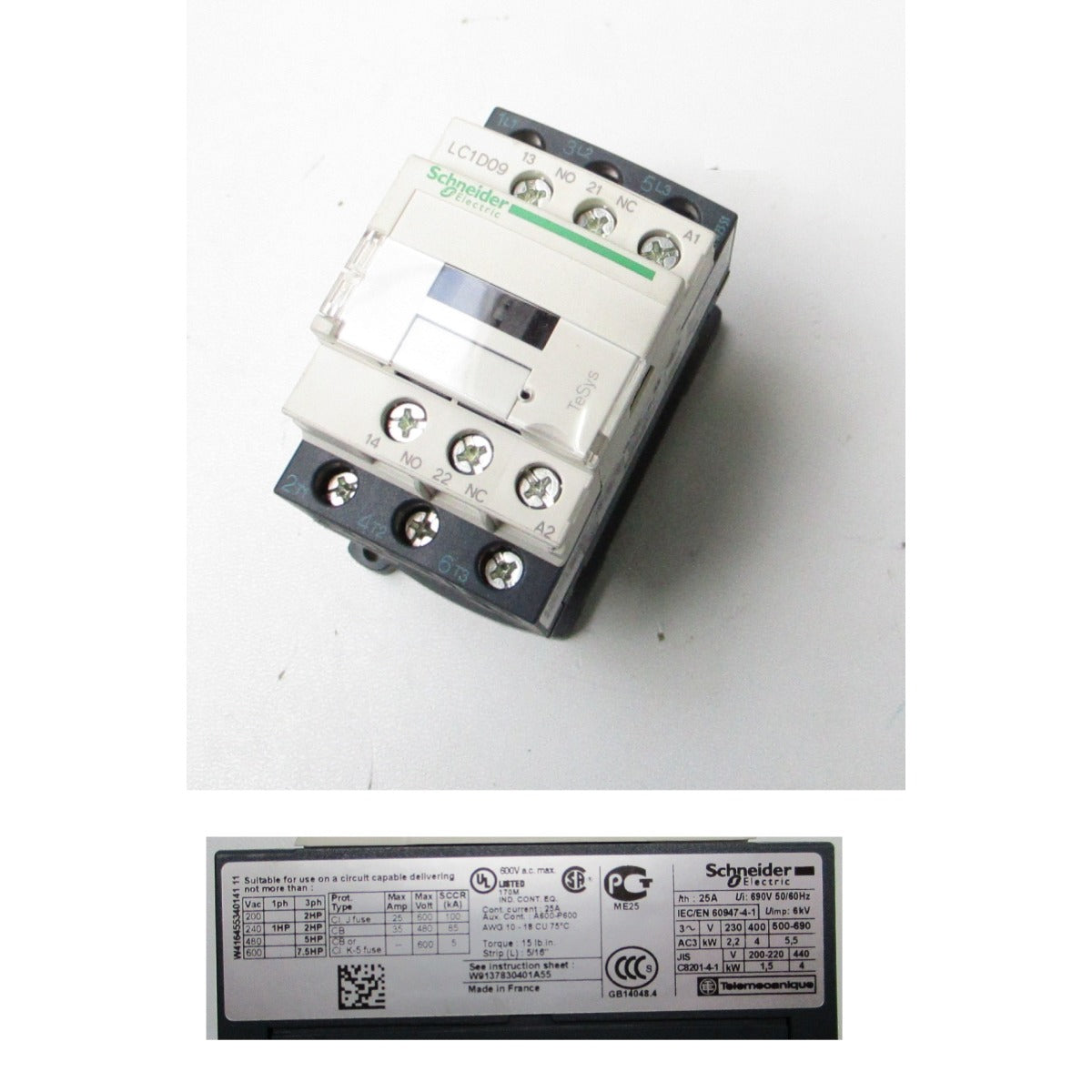 REHM Hauptschütz 48V AC / 9A  4200108 / LC1D09 E7 SM-01004200108