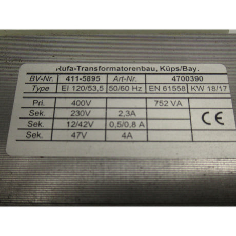 REHM Steuertrafo SYNERGIC.PRO² 500, 600  4700390 SM-01004700390