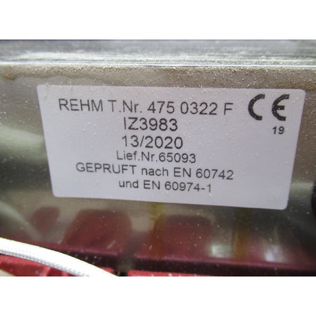 REHM Haupttrafo SYNERGIC PRO² 230-4  4750322 / verschaltet SM-01004750322