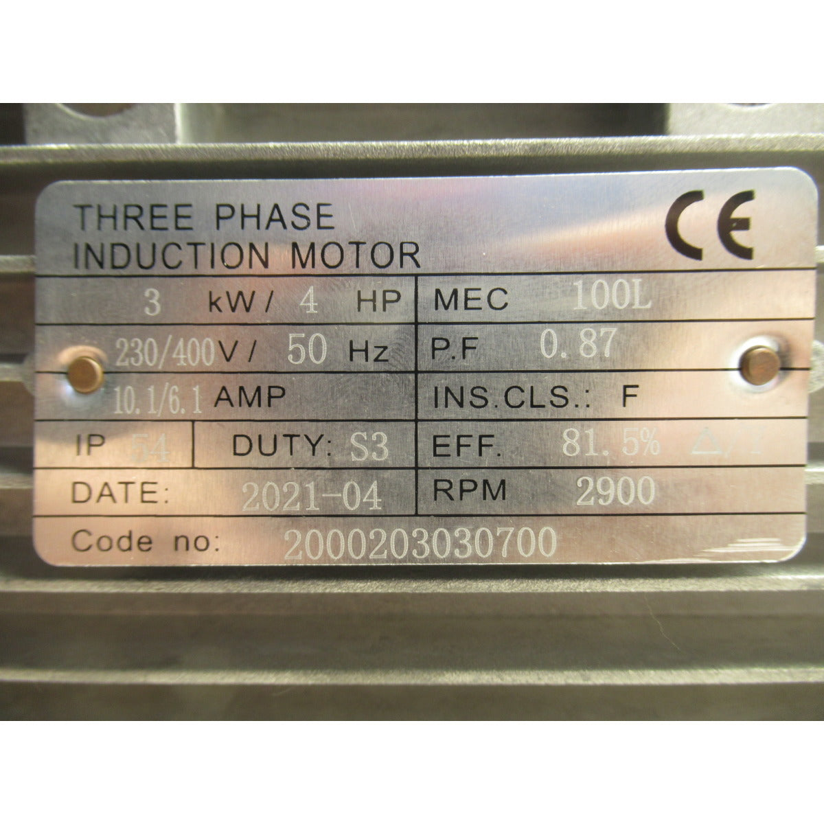 Aircraft Motor AC 523/100/10 VC / 400V 3kW - Art. 0203505124