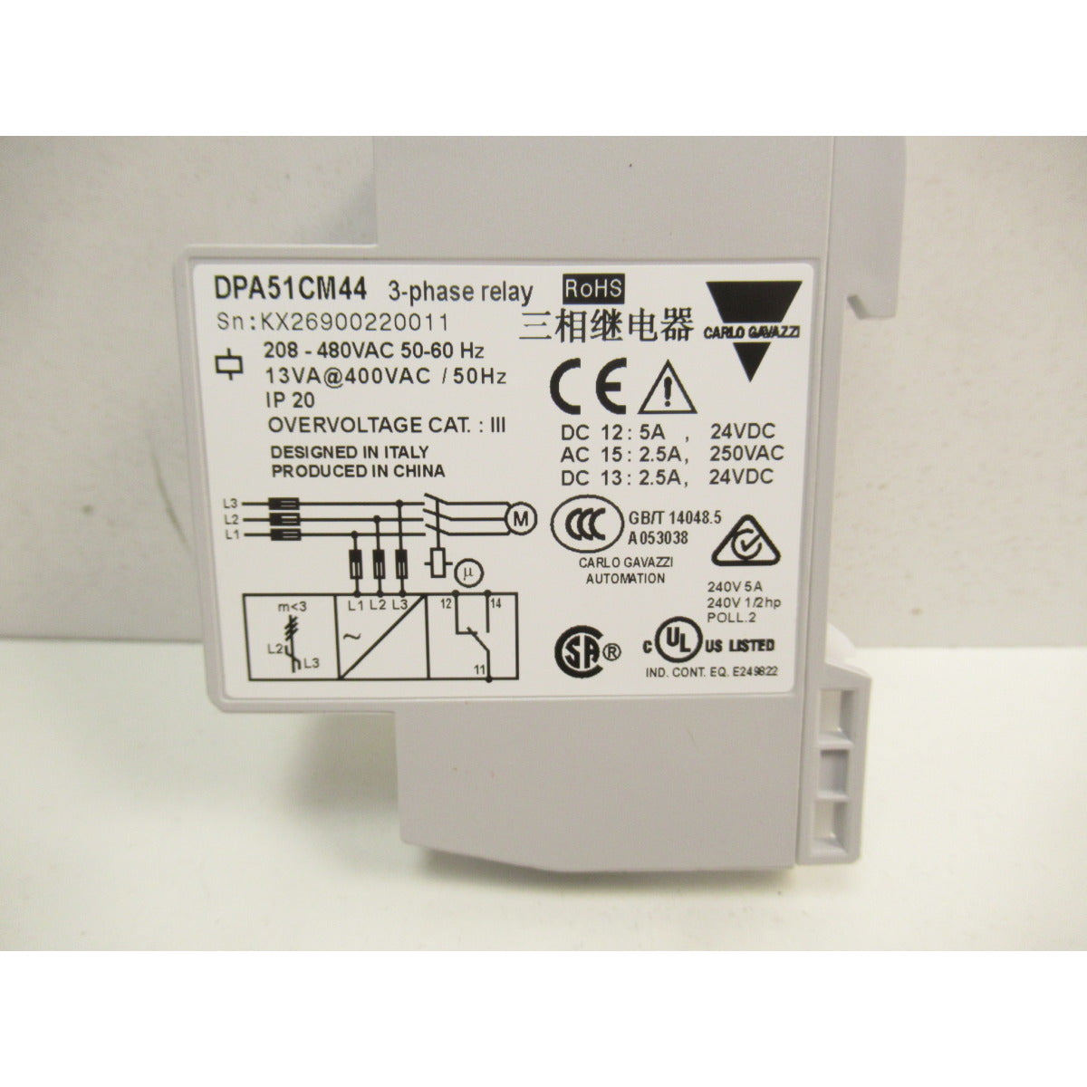 Aircraft Phasenüberwachungsrelais ACS C03U1087 / DPA51CM44 / 400V AC - Art. 0206C03U1087