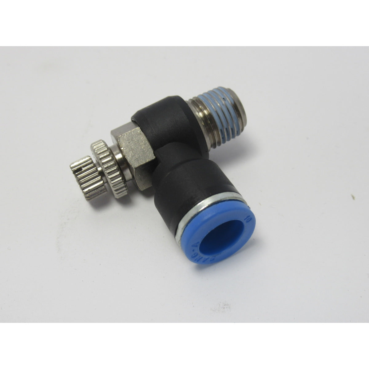 AIRCRAFT Winkel-Drosselrückschlagventil R1/4"  IQS-Standard / 10mm / abluftregelnd AI-SM-020GRLA1410