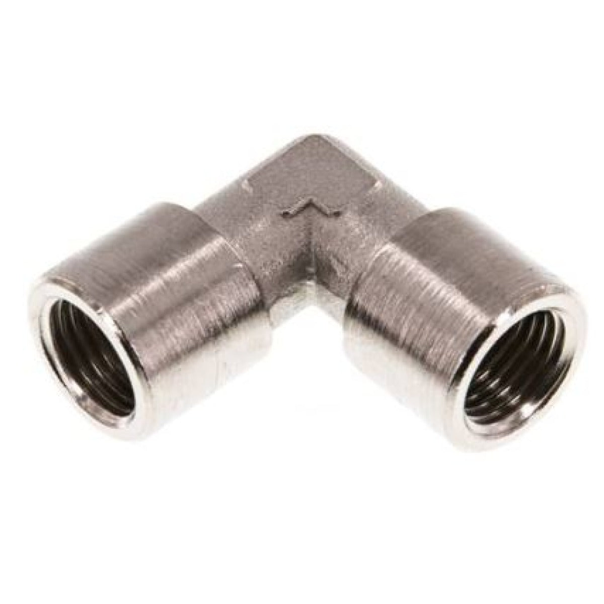 Aircraft Winkelstück 1/4" i - i 90°, Messing vernickelt - Art. 020W14MSV