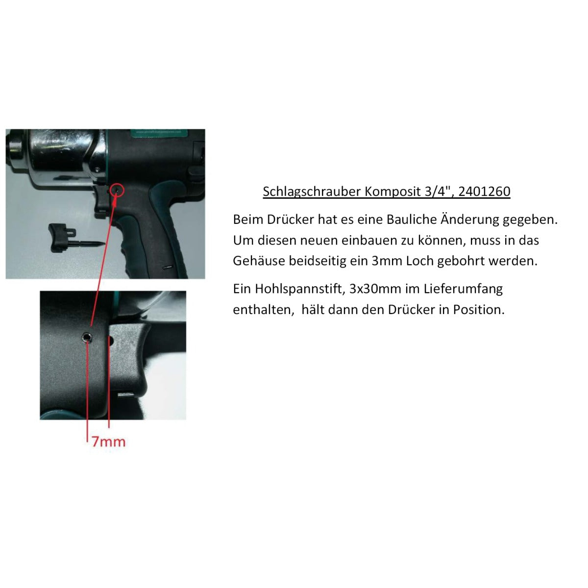 Aircraft Drücker IS 3/4" Komposit - Art. 0240126020