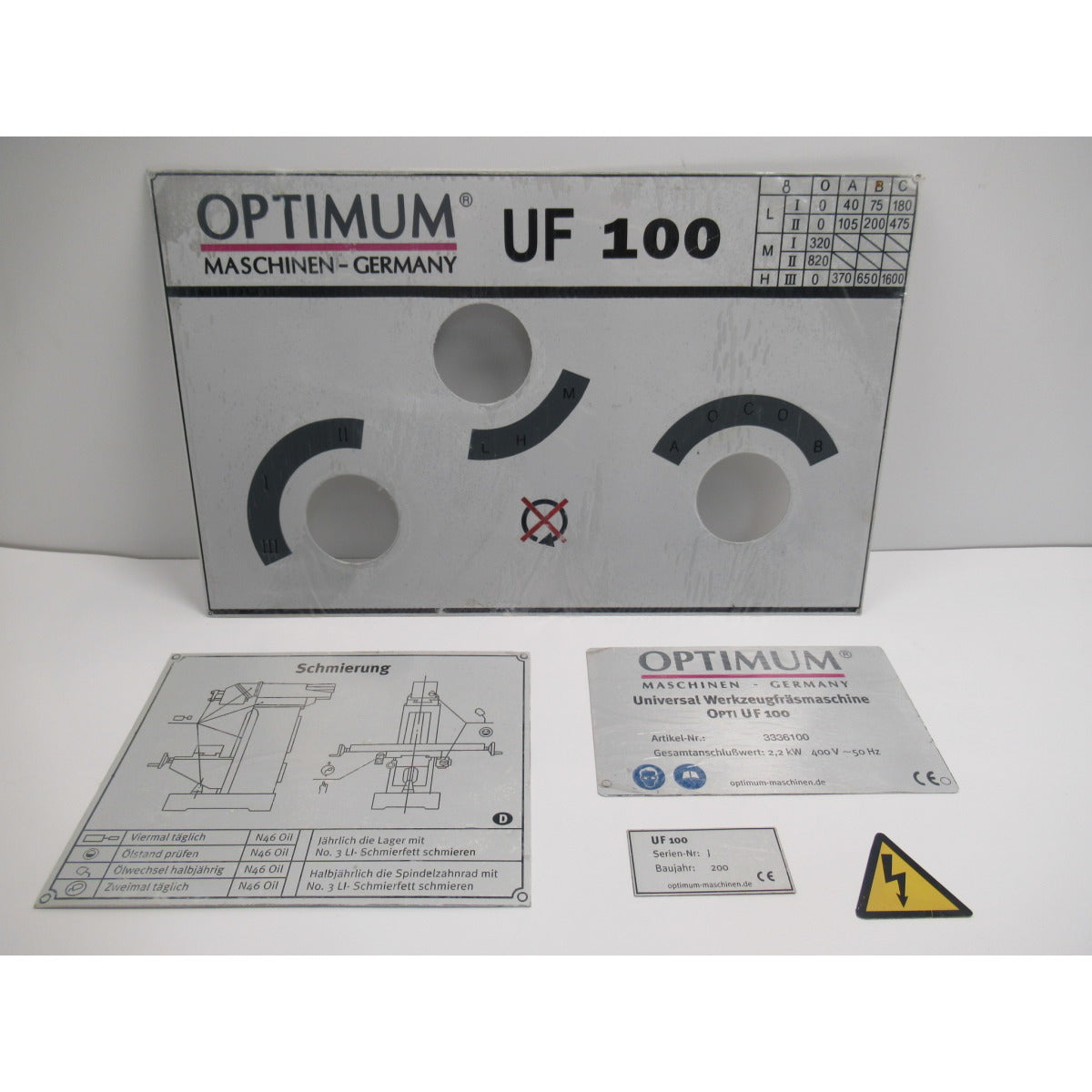Optimum Labelset UF 100 komplett / deutsch SM-0333610000 - SM.P-0333610000