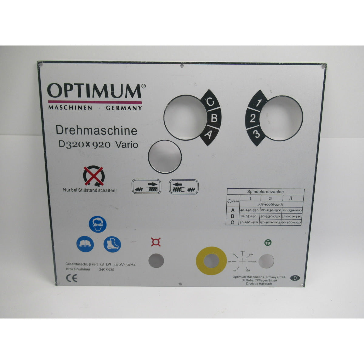 Optimum Label D320x920Vario SM-03400925L01 - SM.P-03400925L01