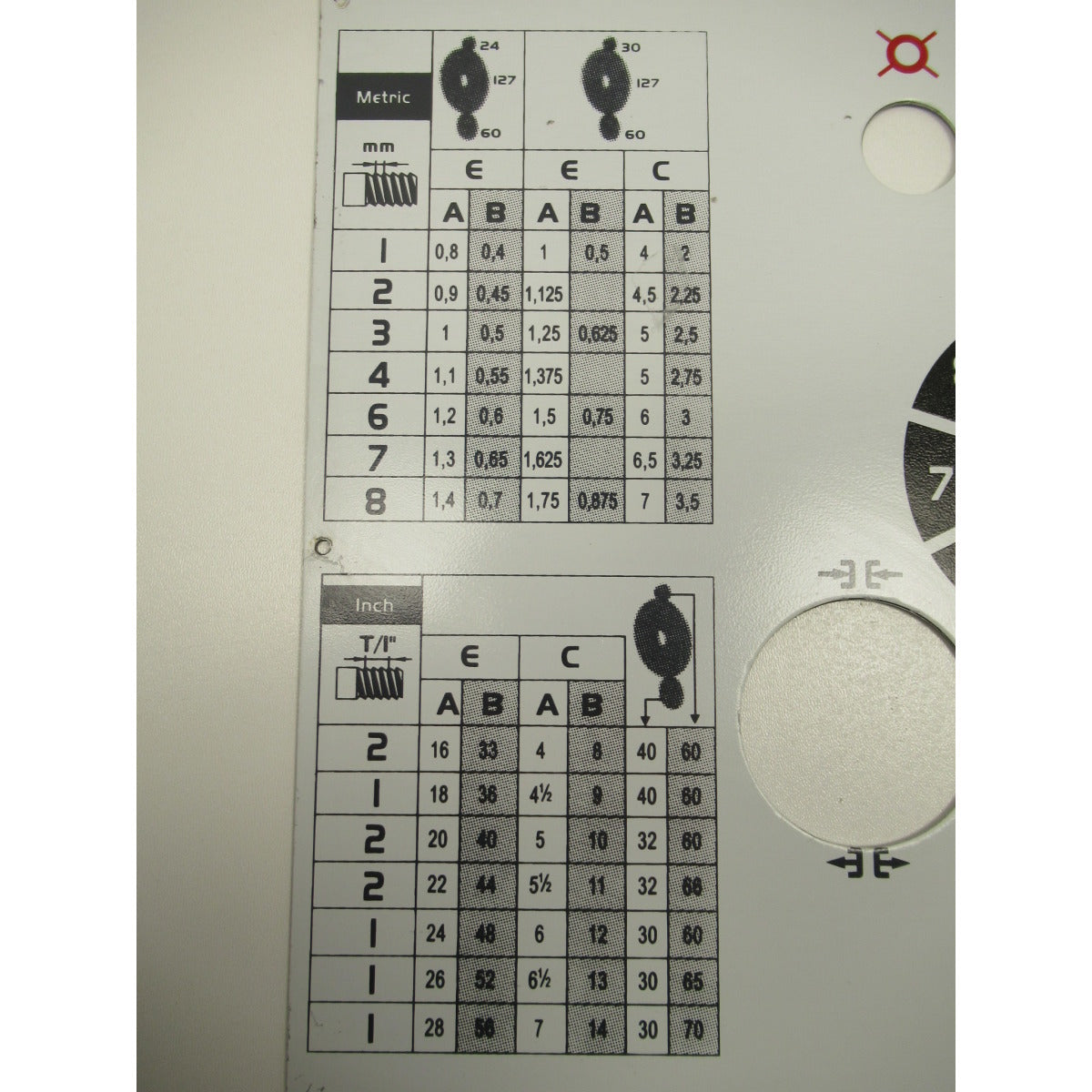 OPTIMUM Label Vorschubgetriebe TH4010 SM-03402070L02