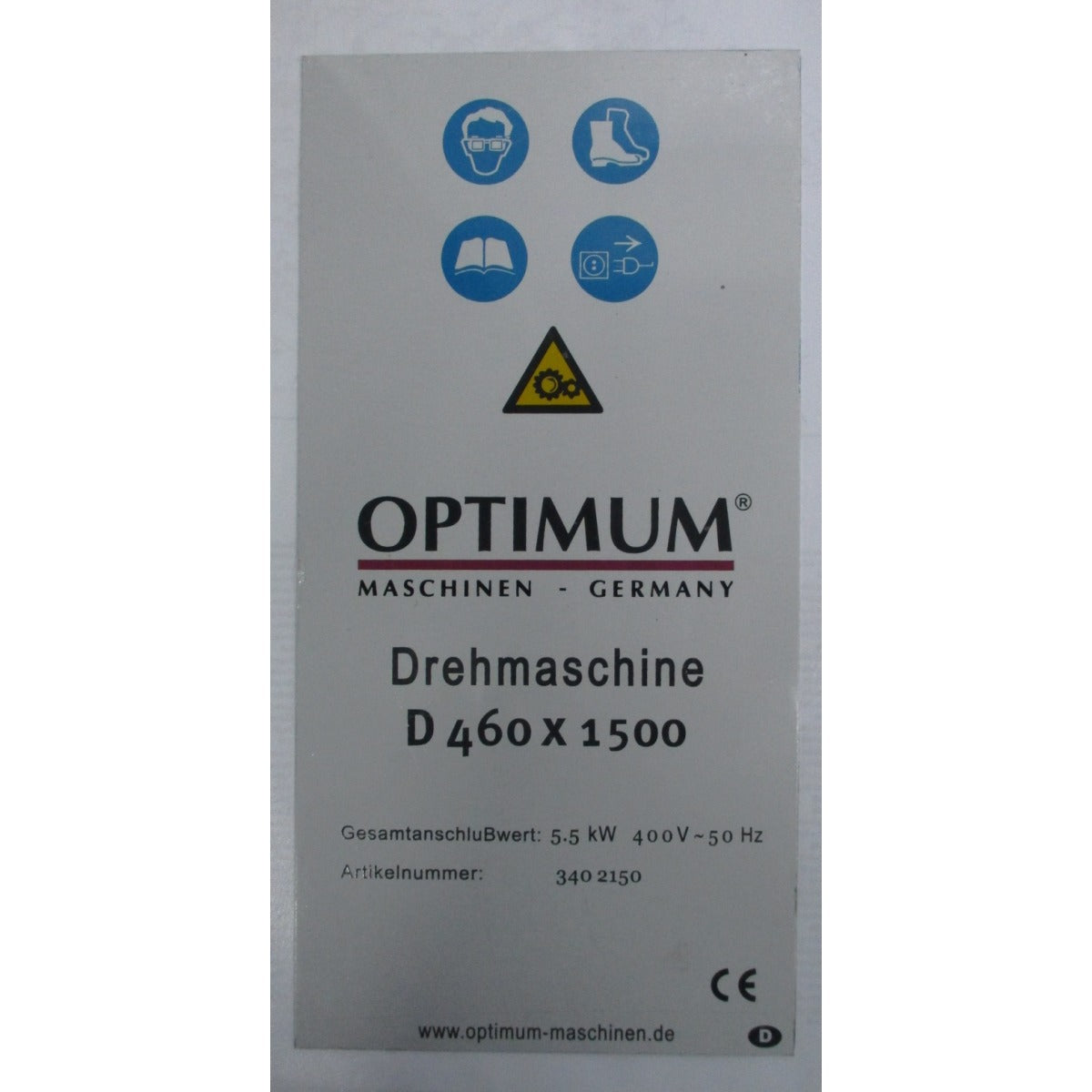 OPTIMUM Label D460x1500, Version 1 SM-03402150L02