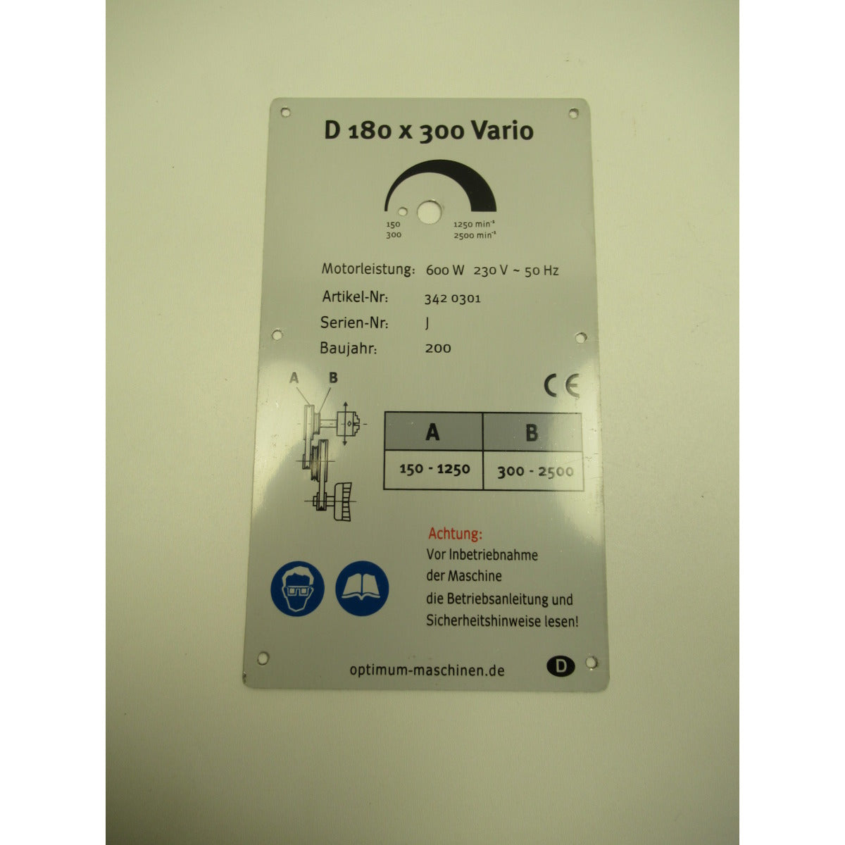 OPTIMUM Label D180/TU2004V – Detailausführung 1 SM-03420301151